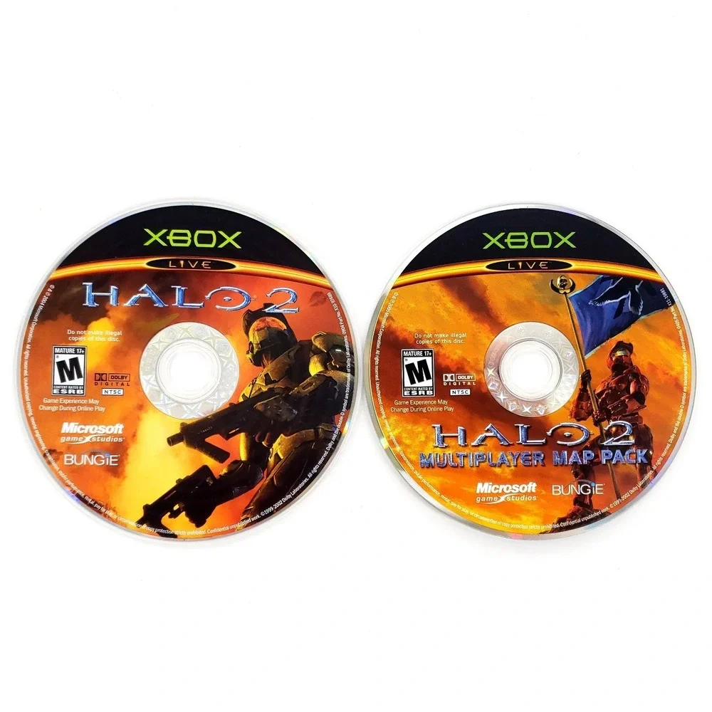 Halo 2 & Halo 2 Multiplayer Map Pack Microsoft Xbox No Manual Tested & Works